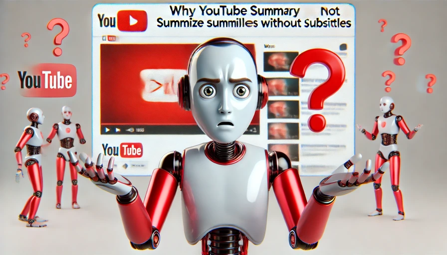 Why YouTube Summary Does Not Summarize Videos Without Subtitles